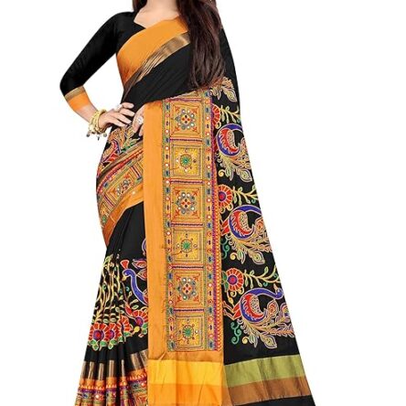 Women’s Kutchi Work Embroidered Exclusive Wear Saree