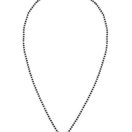 Rose Gold Austrian Diamonds & Artificial Beads Embellished Mangalsutra For Women